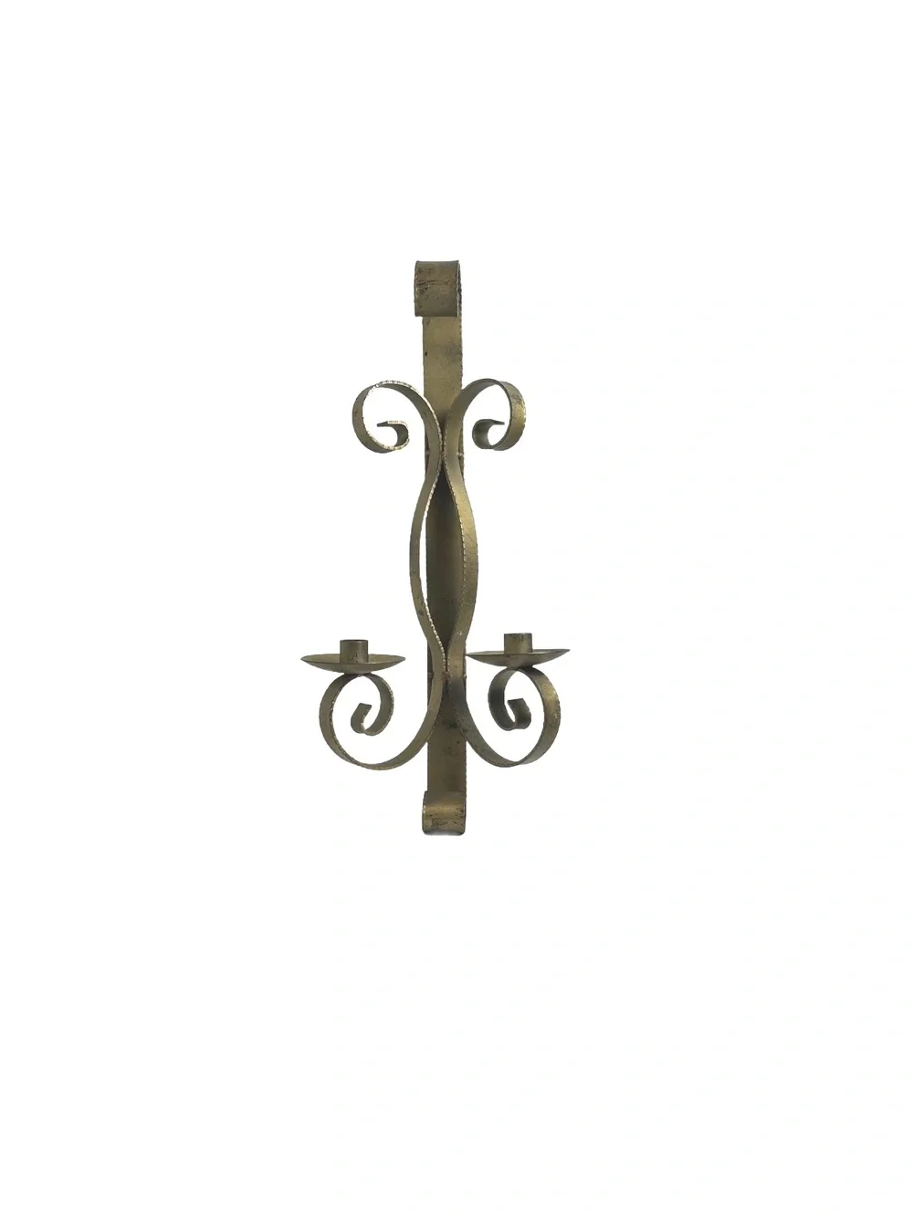Vintage Metal Double Wall Sconce Candle Holder
